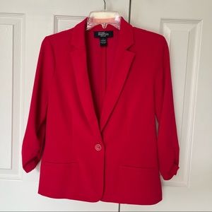 Olivia & Martin New York One Button Blazer Ruched Sleeve | S